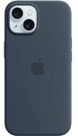 Apple Silikon Case mit MagSafe f&uuml;r Apple iPhone 15 Plus, sturmblau