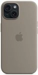 Apple Silikon Case mit MagSafe f&uuml;r Apple iPhone 15, tonbraun