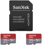 SanDisk Ultra microSDXC Speicherkarten 128GB - 2 Pack + SD Adapter