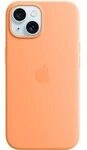 Apple Silikon Case mit MagSafe f&uuml;r Apple iPhone 15 Plus, orange sorbet