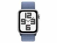 Apple Watch SE (GPS + Cellular) 44mm Aluminiumgehäuse silber, Sport Loop sturmblau