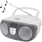 soundmaster SCD1400WE Tragbarer CD-Player silber, wei&szlig;