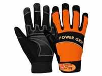 Hase Handschuhe Power Grip, schwarz-orange, 10
