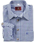 OS-Trachten Herren-Langarmhemd, mittelblau, 41/42