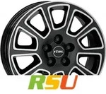 Rial Transporter 2 diamant-schwarz frontpoliert 7.5x18 ET46 - LK5/108 ML65.1 Alufelge
