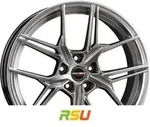 Borbet QX hyper black silver 8x19 ET40 - LK5/112 ML66.5 Alufelge schwarz