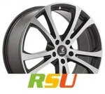 itWheels Michelle matt black polished 8.5x20 ET45 - LK5/108 ML63.4 Alufelge...