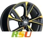MAM RS6 matt black front copper 8x18 ET45 - LK5/112 ML66.6 Alufelge schwarz
