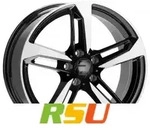 2DRV WH36 schwarz hochglanzpoliert 8.5x19 ET30 - LK5/112 ML66.6 Alufelge schwarz
