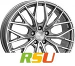 2DRV WH37 daytona grau hochglanzpoliert 8x18 ET40 - LK5/108 ML72.6 Alufelge grau
