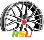 MAM RS4 palladium front polish 7.5x17 ET45 - LK5/108 ML72.6 Alufelge grau