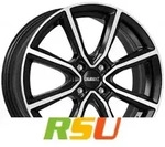 Dezent TN black polished 6x16 ET38 - LK4/100 ML60.1 Alufelge schwarz