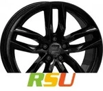 2DRV WH40 schwarz gl&auml;nzend lackiert 7.5x18 ET51 - LK5/112 ML57.1 Alufelge schwarz