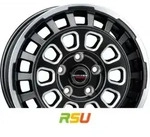Borbet CW7 black rim window polished matt 8x18 ET53 - LK5/120 ML65.1 Alufelge...