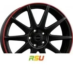Borbet GTX black matt rim red 8x19 ET50 - LK5/114.3 ML72.5 Alufelge rot