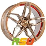 Corspeed Kharma higloss-bronze brushed surface undercut trimline red 8.5x19 ET43 -