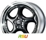 RH Alurad Turbo P schwarz Horn hochglanz poliert 8x18 ET69 - LK5/112 ML158...