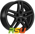 Ronal R65 jetblack-matt 7x17 ET45 - LK4/100 ML68 Alufelge schwarz