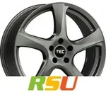 TEC Speedwheels AS5 gun-metal 8x19 ET45 - LK5/108 ML72.5 Alufelge grau
