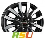Borbet CW6 black polished matt 7.5x18 ET35 - LK6/139.7 ML100.1 Alufelge schwarz