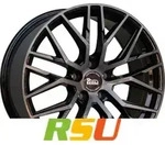 MAM RS4 gun metal brushed 8x18 ET45 - LK5/108 ML72.6 Alufelge grau
