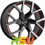 Barracuda Tzunamee EVO dark gunmetal brushed undercut trimline red 8x18 ET43 -