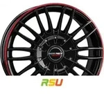 Borbet CW3 black glossy red ring 7.5x18 ET53 - LK5/130 ML78.1 Alufelge rot