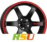 Borbet DB8GT2 black matt rim red 8.5x19 ET35 - LK5/114.3 ML72.5 Alufelge rot