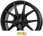 Brock B40 satin-black lackiert 9x19 ET53 - LK5/108 ML63.4 Alufelge schwarz