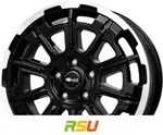 Brock B45 schwarz front-poliert 7x17 ET51 - LK5/112 ML66.6 Alufelge schwarz