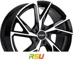 Carmani 23 Rudi black polish 8x18 ET45 - LK5/112 ML66.6 Alufelge schwarz