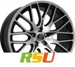 Diewe Fina nero machined 9.5x19 ET45 - LK5/114.3 ML64.1 Alufelge schwarz