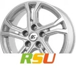 RC-Design TDG2 kristallsilber lackiert 7.5x17 ET40 - LK5/114.3 ML60.1 Alufelge silber