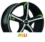 Ronal R62 Green jetblack-matt-frontkopiert 8.5x20 ET50 - LK5/114.3 ML82 Alufelge