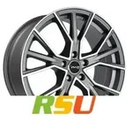 Avus Racing AF18 matt anthracite polished 9.5x21 ET20 - LK5/112 ML66.6 Alufelge grau