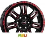Borbet CW8 red rim window polished matt 8x18 ET45 - LK6/120 ML74.6 Alufelge rot