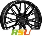 itWheels Xana gloss black polished 8x18 ET42 - LK5/108 ML70.1 Alufelge schwarz
