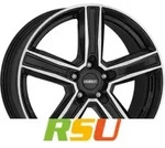 Dezent KG black/polished 7.5x19 ET50.5 - LK5/108 ML63.4 Alufelge schwarz