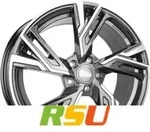 MAM RS5 paladium front polish 8.5x19 ET45 - LK5/108 ML72.6 Alufelge grau