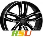 2DRV WH40 schwarz hochglanzpoliert 8.5x19 ET32 - LK5/112 ML66.6 Alufelge schwarz