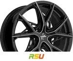 Keskin KT24 Thunder black secret diamond 8.5x19 ET30 - LK5/112 ML66.6 Alufelge