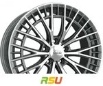 MAM GT2 palladium front polish 8.5x19 ET35 - LK5/120 ML72.6 Alufelge grau