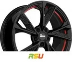 MAM RS6 black painted red inside 8.5x19 ET45 - LK5/112 ML72.6 Alufelge schwarz