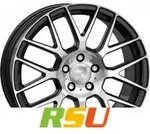 2DRV WH26 schwarz hochglanzpoliert 8x18 ET38 - LK4/108 ML72.6 Alufelge schwarz