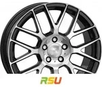 2DRV WH26 schwarz hochglanzpoliert 8x18 ET35 - LK5/100 ML63.4 Alufelge schwarz
