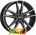 DBV Florida KF schwarz gl&auml;nzend front poliert 6x16 ET35 - LK5/100 ML57.1 Alufelge