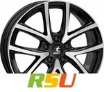 itWheels Mira gloss black polished 6.5x16 ET45 - LK5/108 ML65.1 Alufelge schwarz