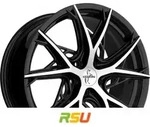 Keskin KT24 Thunder black front polish 8.5x19 ET40 - LK5/108 ML72.6 Alufelge schwarz