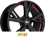 MAM RS5 black painted red inside 8.5x20 ET40 - LK5/108 ML72.6 Alufelge schwarz