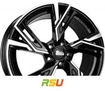 MAM RS5 black front polish 7x16 ET38 - LK5/114.3 ML72.6 Alufelge schwarz